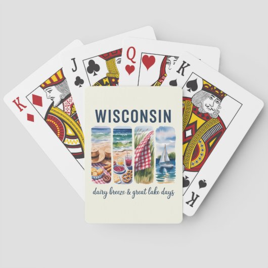Wisconsin – Dairy Breeze & Great Lakes Days Pokerkaarten (Achterkant)