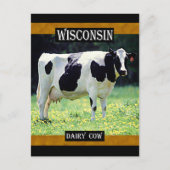 Wisconsin Dairy Cow Briefkaart (Voorkant)