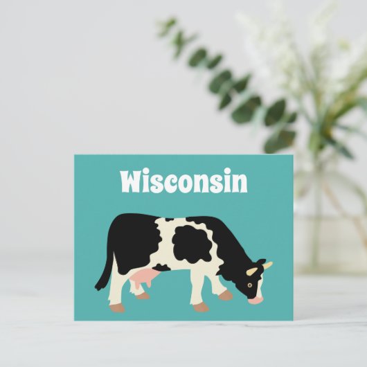 Wisconsin Dairy Cow Briefkaart (Staand voorkant)