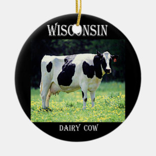 Wisconsin Dairy Cow Keramisch Ornament