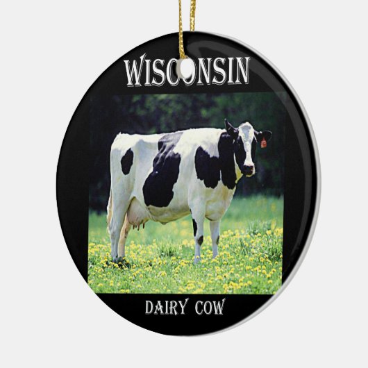 Wisconsin Dairy Cow Keramisch Ornament (Links)