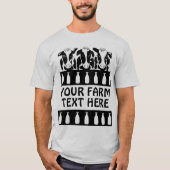 Wisconsin Dairy Koe Uw Boerderij T-shirt Sjabloon (Voorkant)