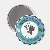 Wisconsin Dairyland Badge Magnet (Voorkant / Achterkant)