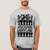 Wisconsin Dairyland Koe Funny Boerderij T-shirt (Voorkant)