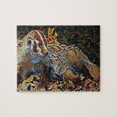 Wisconsin de deelstaat Badger Legpuzzel (Horizontaal)