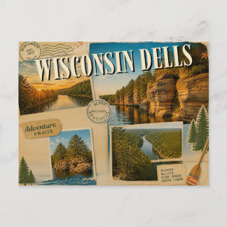 Wisconsin Dells Wisconsin Ansichtkaart Briefkaart