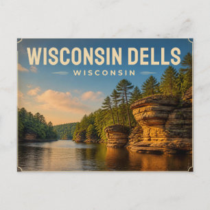 Wisconsin Dells, Wisconsin ansichtkaart Briefkaart