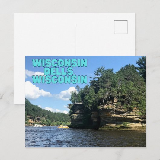 Wisconsin Dells, Wisconsin Briefkaart Souvenir (Voorkant / Achterkant)