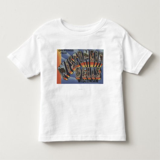 Wisconsin Dells, Wisconsin - Large Letter Scenes Kinder Shirts (Voorkant)