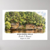 Wisconsin Dells Wisconsin Poster, Watercolor Poster (Voorkant)