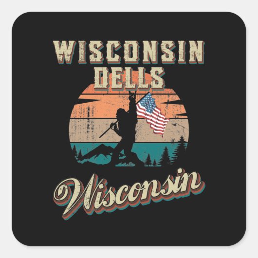 Wisconsin Dells Wisconsin Vierkante Sticker (Voorkant)