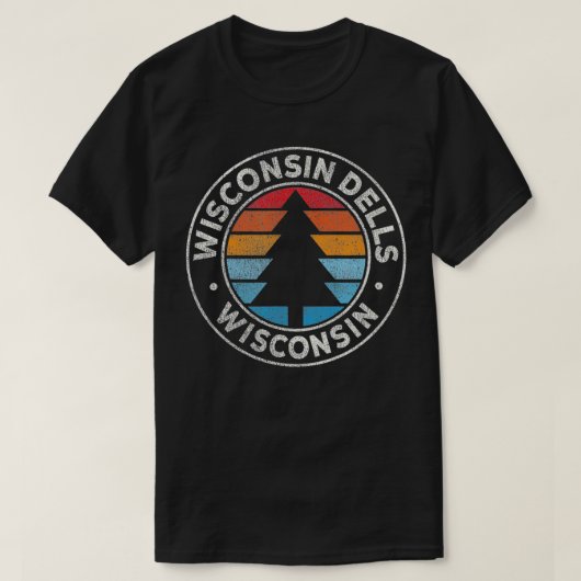 Wisconsin Dells Wisconsin WI  Graphic Retro T-shirt (Design voorkant)