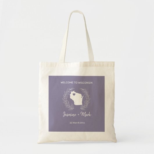 Wisconsin Destination Wedding Welcome Tote Bag (Voorkant)