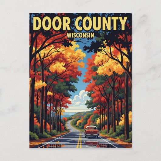  Wisconsin Door County Travel Briefkaart (Voorkant)