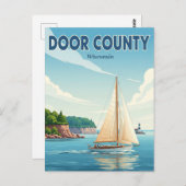  Wisconsin Door County Travel Briefkaart (Voorkant / Achterkant)