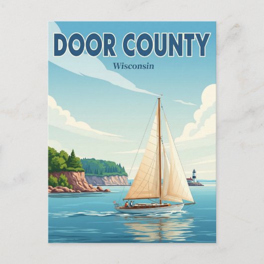  Wisconsin Door County Travel Briefkaart (Voorkant)