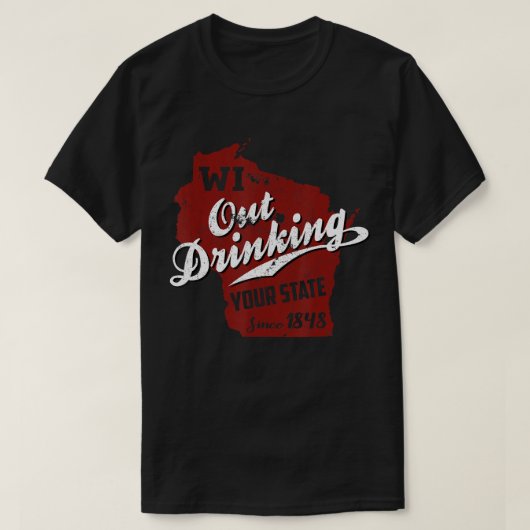Wisconsin Drink uw staat 88 biercadeautjes T-shirt (Design voorkant)