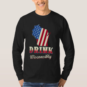 Wisconsin Drinkende Alcoholische Wisconsinites Bie T-shirt