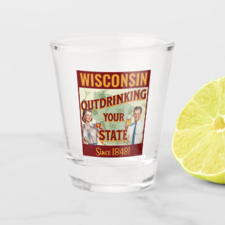 Wisconsin Drinkt Meer dan Jouw Staat Sinds 1848 Shot Glas