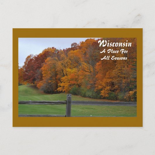 Wisconsin, een plek voor.. briefkaart (Voorkant)