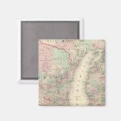 Wisconsin en Michigan Magneet (Voorkant / Achterkant)