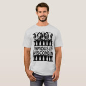 Wisconsin Famous Dairy Koe Funny Boerderij T-shirt (Voorkant volledig)