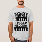 Wisconsin Famous Dairy Koe Funny Boerderij T-shirt (Voorkant)