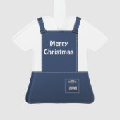 Wisconsin Farmer Bib overalls Kerstmis Ornament (achterkant)