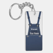Wisconsin Farmer Bib Overalls Sleutelhanger (Voorkant Links)