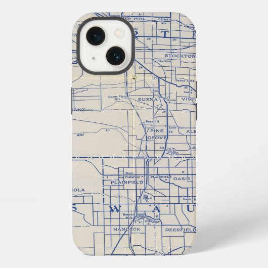 Wisconsin Fietsroutekaart 2 iPhone Hoesje (Achterkant)