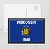 Wisconsin Flag Briefkaart (Voorkant / Achterkant)