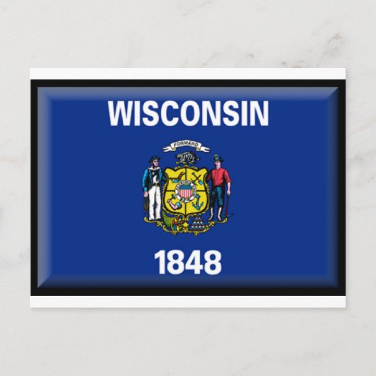 Wisconsin Flag Briefkaart (Voorkant)