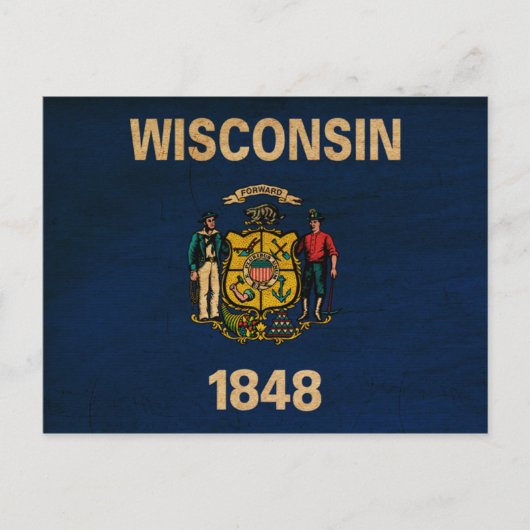 Wisconsin Flag Briefkaart (Voorkant)