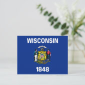 Wisconsin Flag Briefkaart (Staand voorkant)