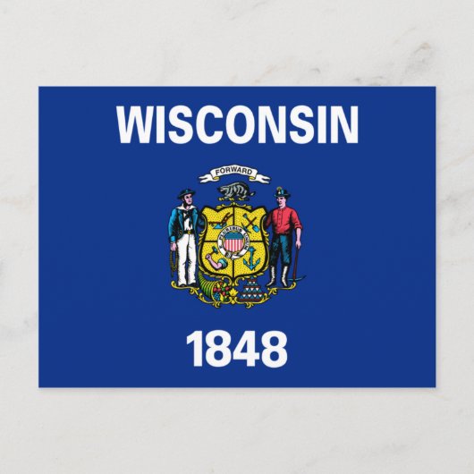 Wisconsin Flag Briefkaart (Voorkant)