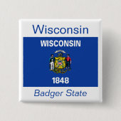Wisconsin Flag Button (Voorkant)
