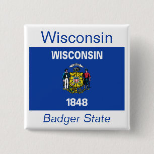 Wisconsin Flag Button