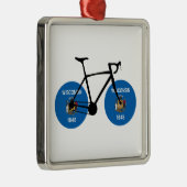 Wisconsin Flag Cycling Metalen Ornament (Rechts)