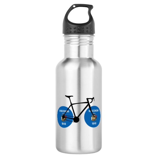 Wisconsin Flag Cycling Waterfles (Voorkant)