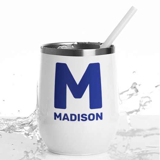 Wisconsin Flag & Flower Blue Violet Aangepaste naa