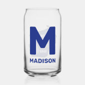 Wisconsin Flag & Flower Blue Violet Aangepaste naa Blikvorm Glas (Achterkant)