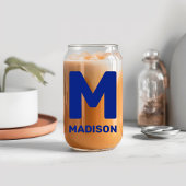 Wisconsin Flag & Flower Blue Violet Aangepaste naa Blikvorm Glas