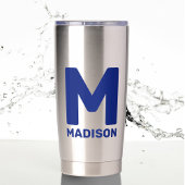 Wisconsin Flag & Flower Blue Violet Aangepaste naa Geïsoleerde Drinkbeker