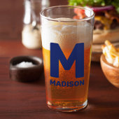 Wisconsin Flag & Flower Blue Violet Aangepaste naa Glas