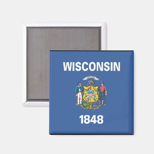 WISCONSIN FLAG MAGNEET (Voorkant / Achterkant)