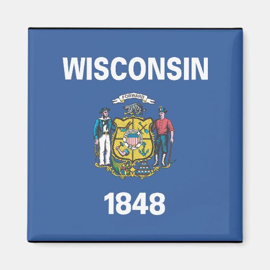 WISCONSIN FLAG MAGNEET (Voorkant)