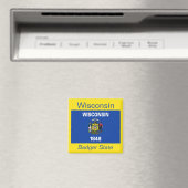Wisconsin Flag Magnet (Insitu (Vaatwasser))
