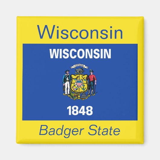 Wisconsin Flag Magnet (Voorkant)