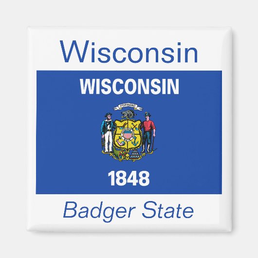 Wisconsin Flag Magnet (Voorkant)