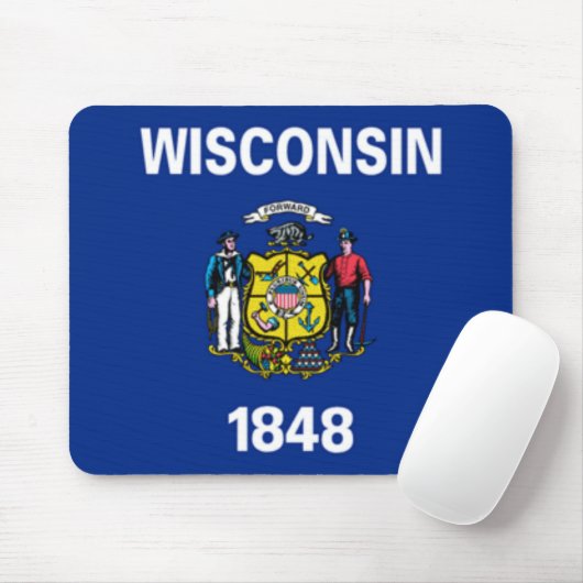 Wisconsin Flag Mousepad Muismat (Met muis)